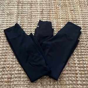 3 pairs of Athletic Leggings (Lululemon, Girlfriend collective, Nike)